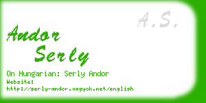 andor serly business card